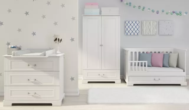 Babyzimmer INES verschiedene Kombinationen Weiß - MDF exclusive Bellamy