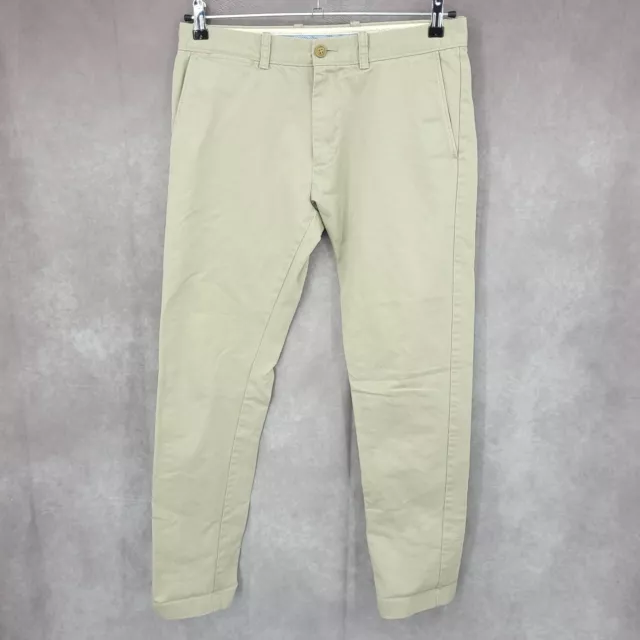 J. Crew 484 Pants Mens 32 x 32 Beige Straight Fit Chino Flat Front Casual Preppy