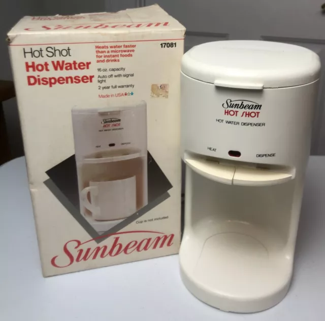 Sunbeam, Kitchen, Sunbeam 321 Hot Shot Hot Water Dispenser White In  Original Box Brand New