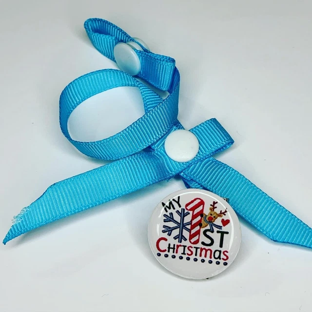 Navidad Mi primer bebé ficticio clip chupete rosa azul baby shower regalo niñas niños