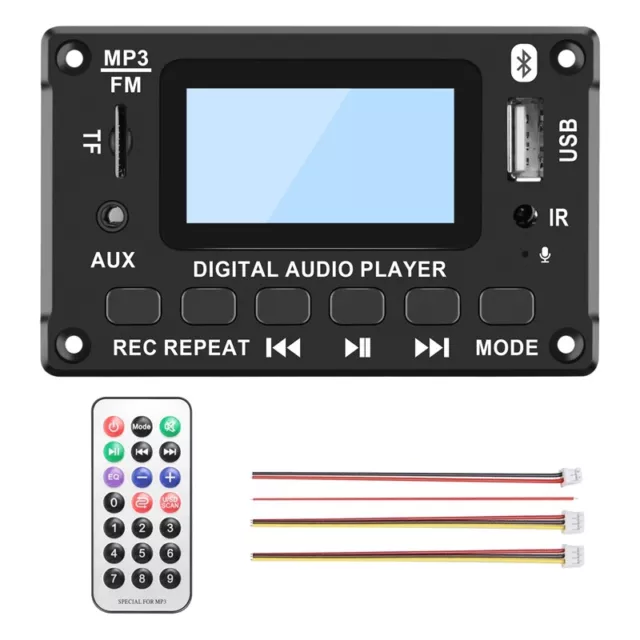 Carte de DéCodeur Mp3 Bluetooth pour Voiture Affichage Lcd Module Audio Mp36260