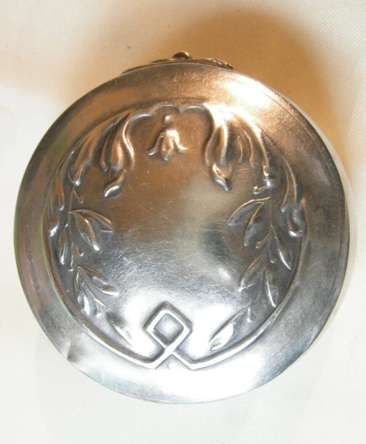 Boîte à Pilule - Art Nouveau- en ARGENT - XXème - STERLING SILVER PILL BOX