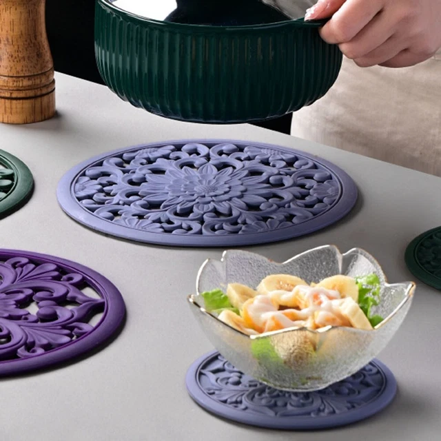 3 Tapis De Cuisine Silicone 30x23cm - Protection Plan De Travail Anti-Chaud Anti-Dérapant