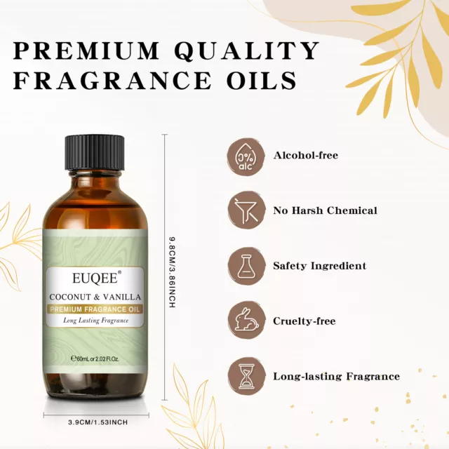 EUQEE 60ML Fragrance Oil For Diffuser Soap / Candle Making Buy Two Get 20% Off 3