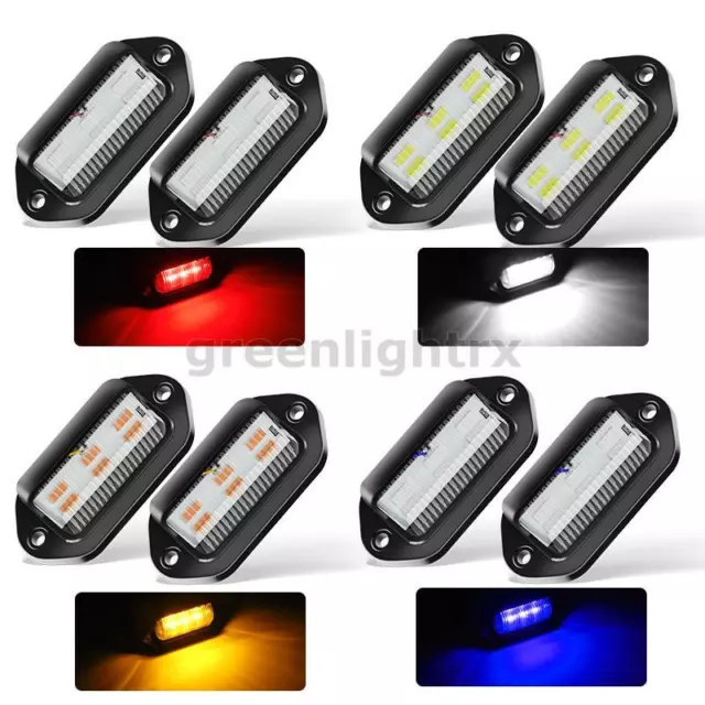 LED License Plate Light Tag Lamps Assembly Replacement For Truck Trailer RV Car