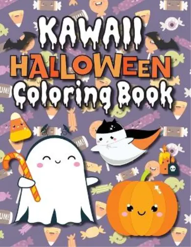 Kawaii Halloween Coloring Book (Poche)