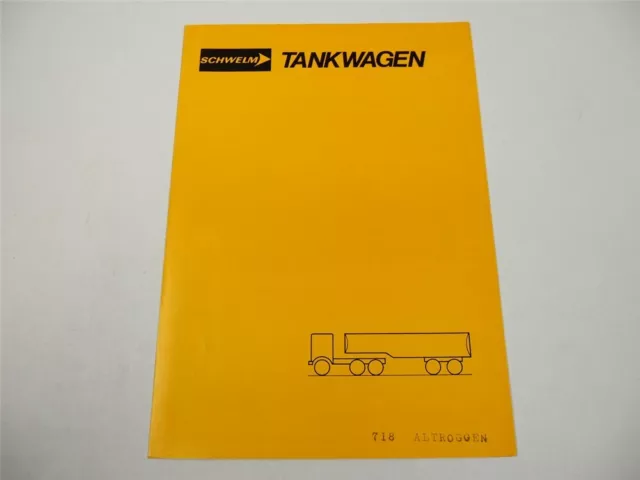 Schwelmer Eisenwerk Müller Schwelm tanker semi-trailer truck brochure