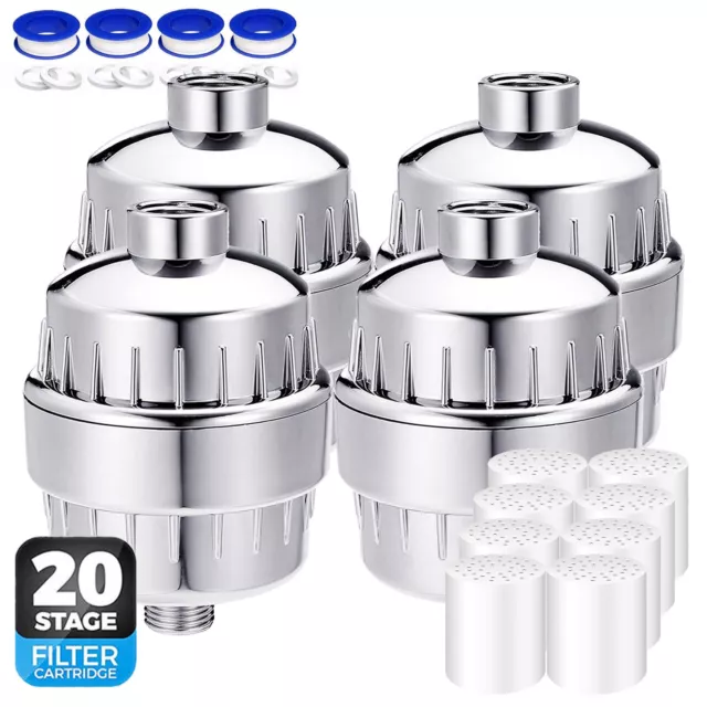 20-Stage Shower Head Filter Replace Purifier with Filter for Hard Water Softener