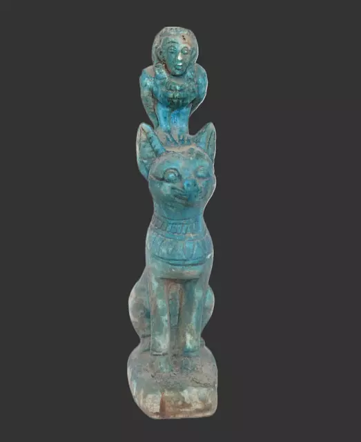 BASTET RARO ANTIGUO EGIPCIO ANTIGUO Faraón Gato Bast Antiguo Egipto Estatua...