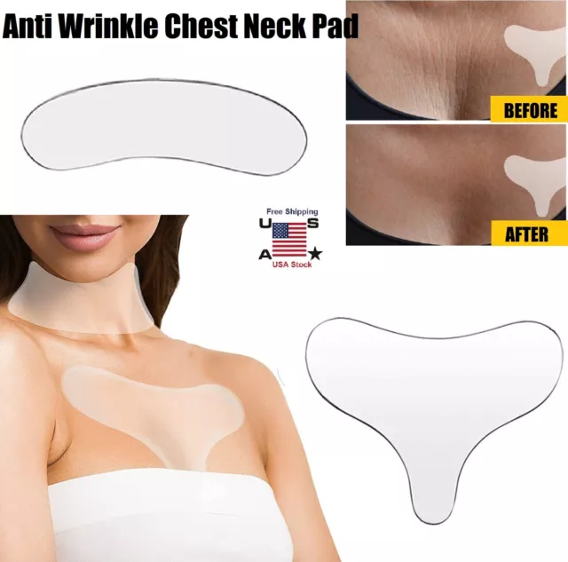 4× REUSABLE TRANSPARENT Anti Aging Pad Anti Wrinkle Chest and Neck Silicone  Pad $8.74 - PicClick