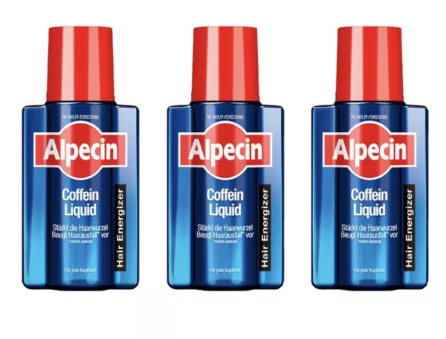 3x Alpecin Coffein Liquid Haarwasser zur Stärkung der Haarwurzel 3x 200ml