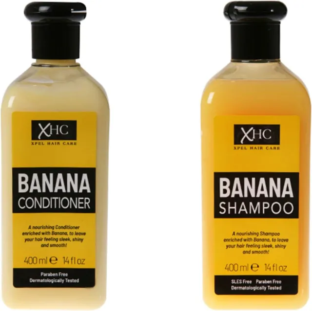 Premium XHC Xpel Hair Care Banana Shampoo And Conditioner Combo 400ml Uk