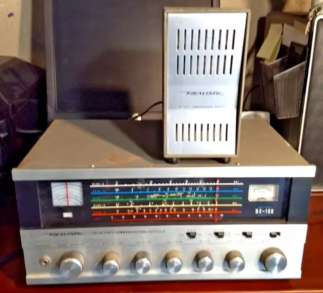 VTG Realistic DX-160 Shortwave Radio Receiver Ham SWL AM + SP-150 Speaker Works