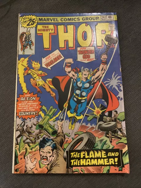 Marvel Comics The Mighty THOR #247! “The flame and the hammer!”