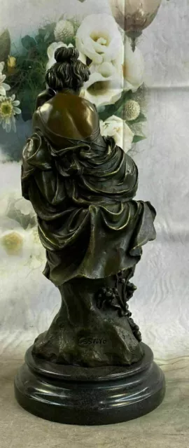 Bronze Sculpture Signed Original Hot Cast Nude Girl By Cesaro Statue Decorative 3