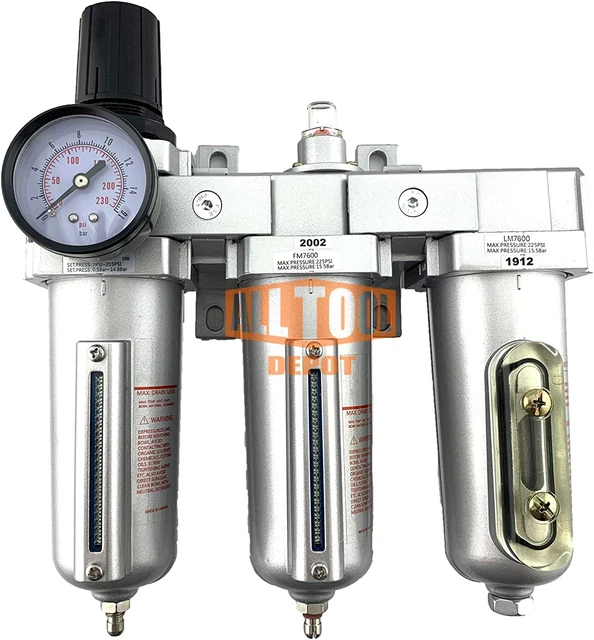 3/4" NPT HEAVY DUTY Industrial Grade Filter Regulator Coalescing Desiccant Dryer