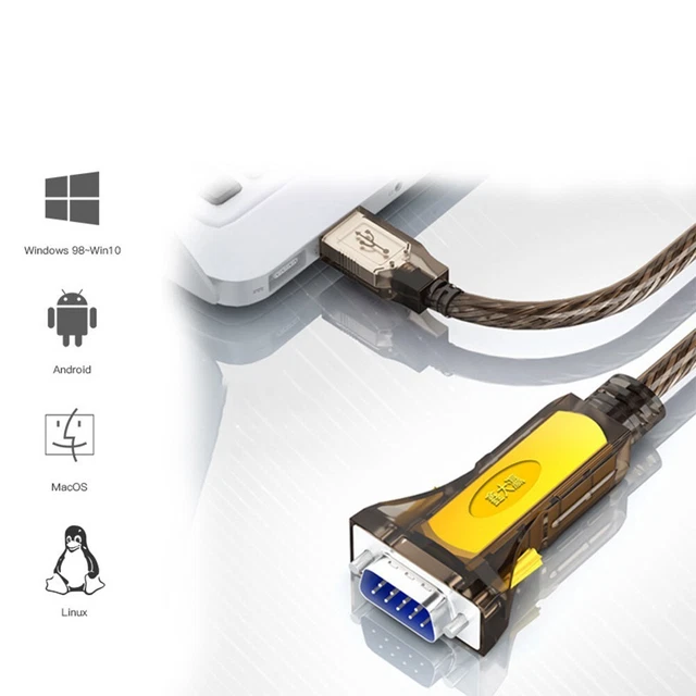 Cavo seriale USB e RS232 da USB a DB9 (RS232) nucleo in rame stagnato PVC 1,5 M