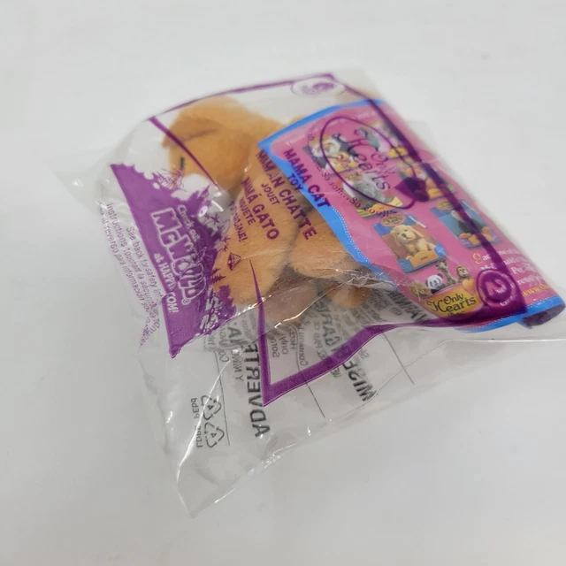 NIB McDonalds Happy Meal Toy Only Hearts Pets Mama Cat Sealed d2