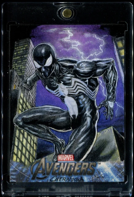 2012 Avengers Assemble SPIDER-MAN Sketch Card Artist Proof by EDWARD CHERNIGA.