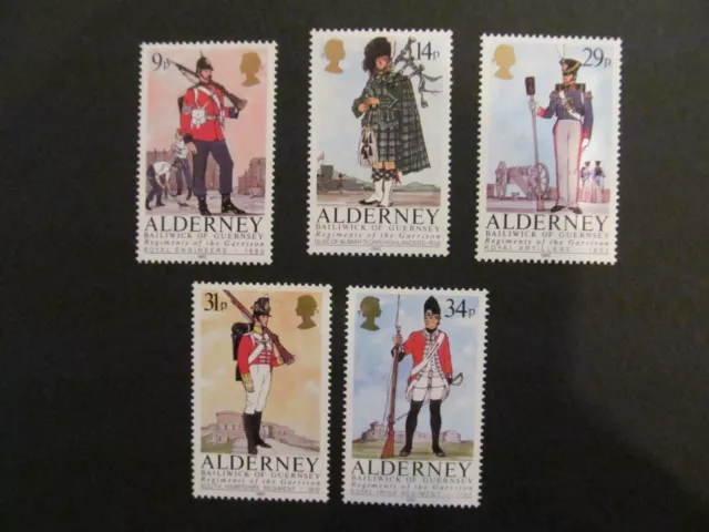 GB Alderney 1985 Regiments of the Garrison SG A23-A27 - Unmounted Mint