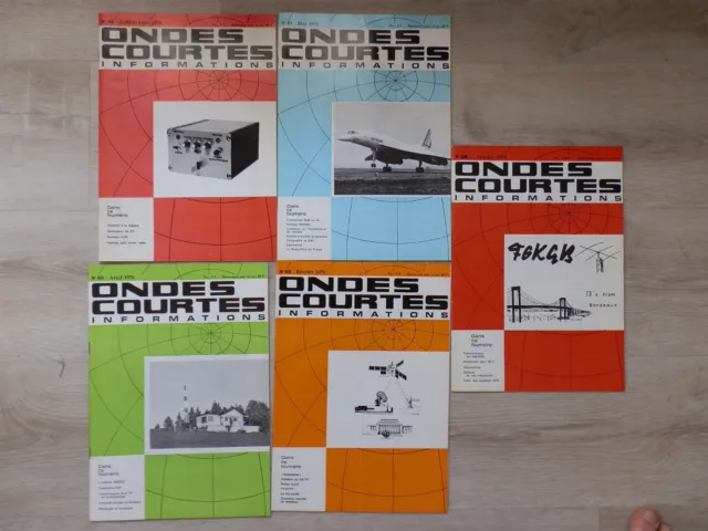Ondes Courtes Informations : lot de 5 revues 1974-1976-1978