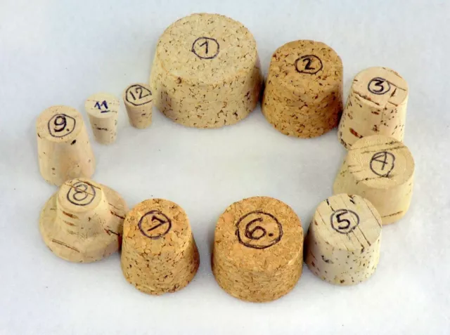 NATURAL TAPERED CORKS POST FREE - SIZE TEN 16x25x20MM - ALL SIZES AVAILABLE! 2