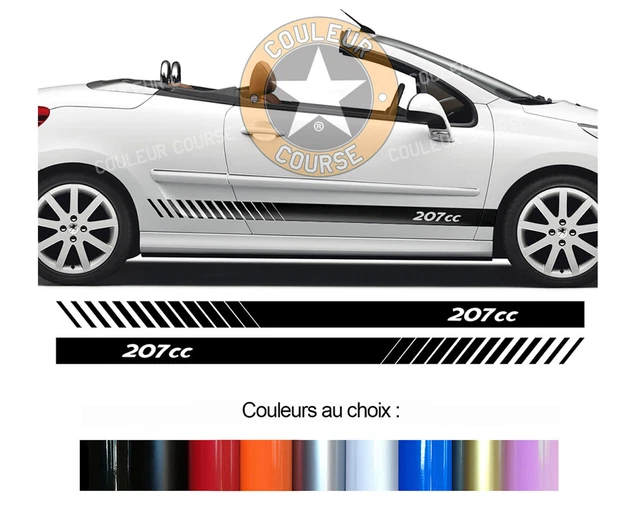 Lot De 2 Bandes Bas De Caisse Pour Peugeot 108 - Autocollants Plastique BD573-72