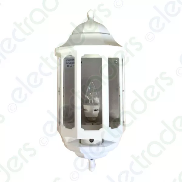 ASD HL/WK060C/LED Half Lantern with Photocell Dusk to Dawn 60 Watt BC (White)