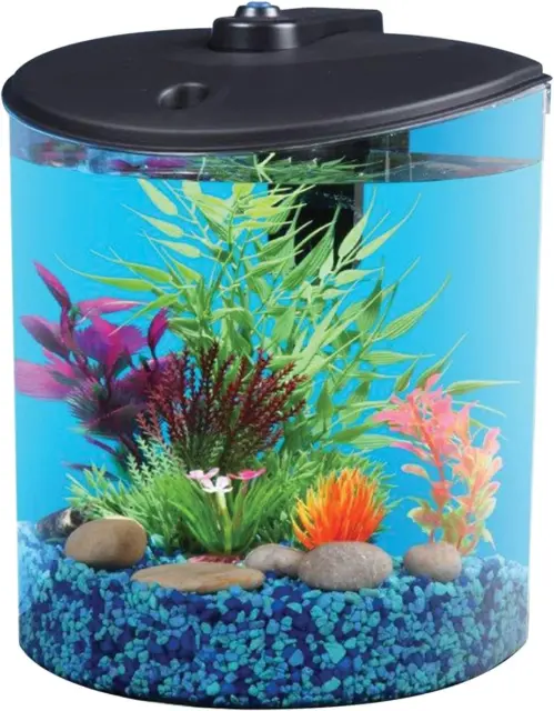 Aquaview 1.5-Gallon Fish Tank with LED Lighting and Power Filter