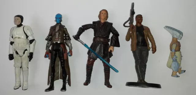 Lot Figurines Star Wars #4 SW Lucas Film Anakin Vador Stormtrooper Finn A-3