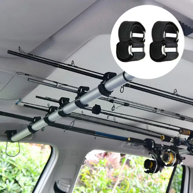 2x Fishing Car Organizer Rod Holder Belt Rod Fixed Strap Carrier For Truck`SUV