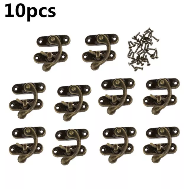 Retro Jewelry Box Latch Clasps Swing Bag Lock Clasp Wood-Chest Suitcase Hardware