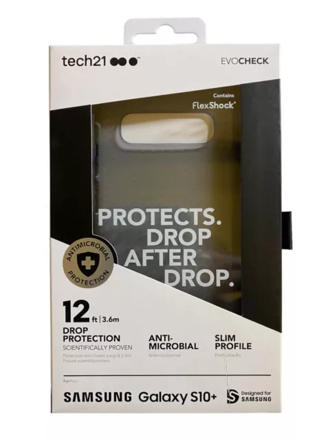 Tech21 Evo Check Hardshell Case for Galaxy S10 Plus Smokey Black***NEW***