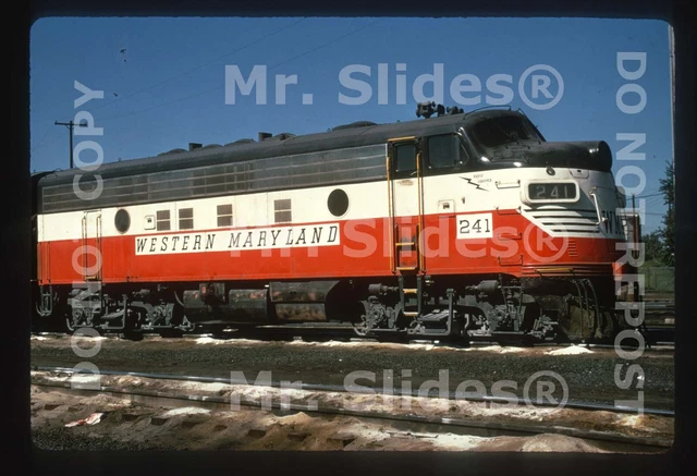 Duplicate Slide WM Western Maryland Clean Red/White/Black F7A 241