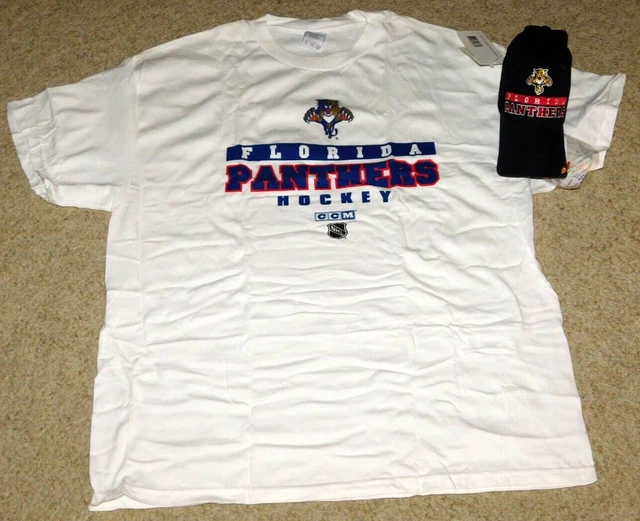 NWT FLORIDA PANTHERS T-SHIRT & HAT COMBO SIZE X Lrg *NHL OFFICIAL