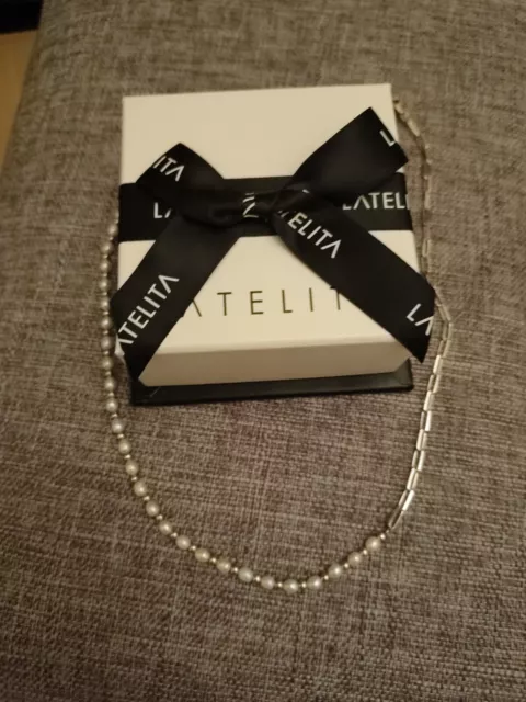 Latelita Pearl Necklace Sterling Silver