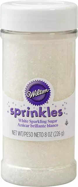 Wilton White Sparkling Sprinkles Sugar, 8 Ounce Jar 2