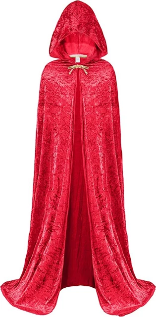 Spooktacular Creations Hooded Velvet Cloak Halloween Women Witch Cape Costume