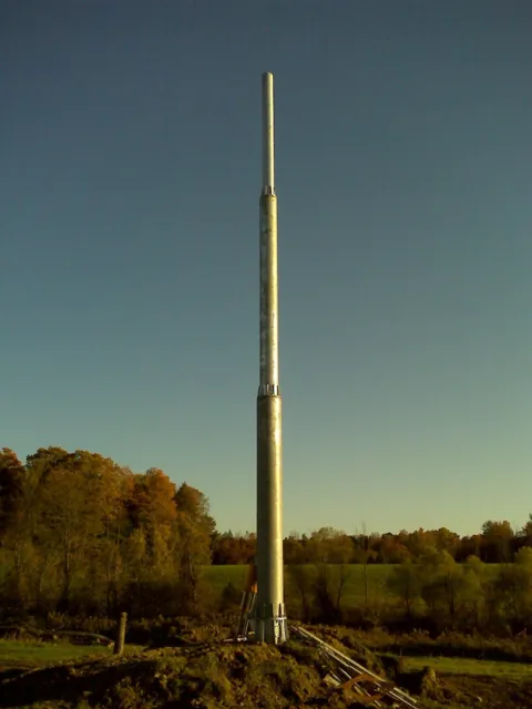 Hydraulic Wind Turbine Tower-twin hydraulic cylinders 51 feet (15.6 meters) Tall