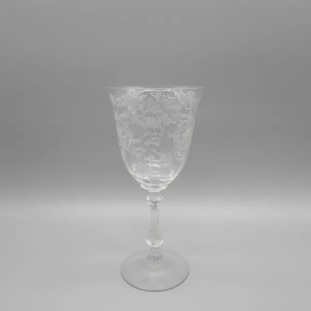 Fostoria Elegant Etched  Crystal  - NAVARRE -  Water Goblets - Set of Four