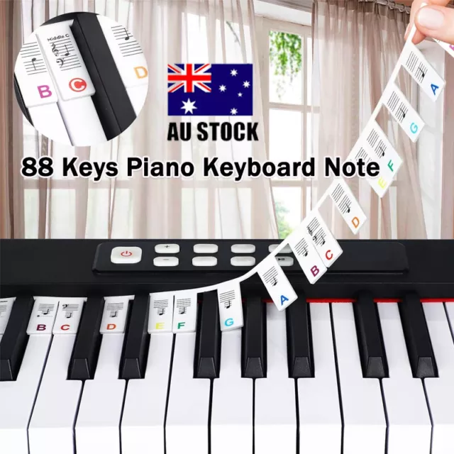 PIANO Stickers STANDARD Keyboard / Piano Stickers up to 61