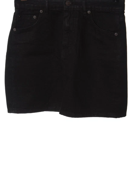 STRADIVARIUS JUPE TAILLE haute Dames T 38 noir blanc style