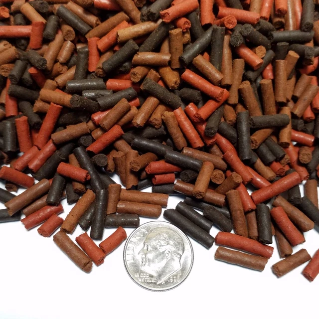 Earthworm, Blackworm, Plankton/Color Enhancing Sinking Sticks Blend.  GB-260