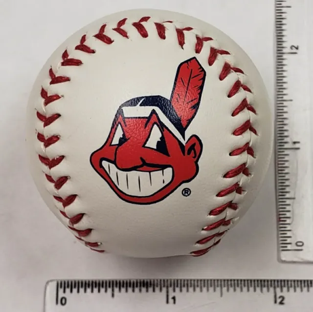 Vintage 1990's Cleveland Indians Chief Wahoo Mini Baseball 2" Diameter Stitched