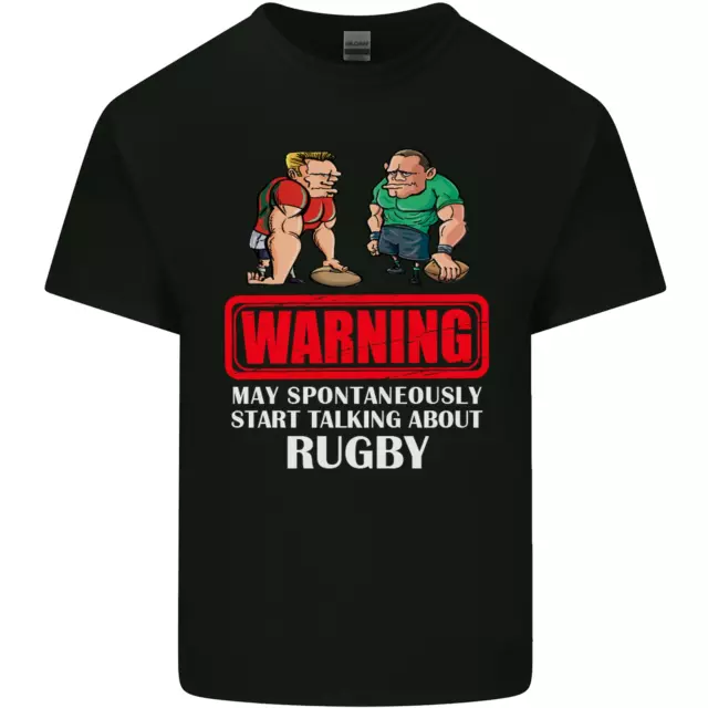 T-shirt top da uomo in cotone May Start Talking About Rugby Player divertente