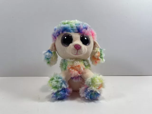 Ty Beanie Boo Boos Rainbow The Poodle Regular 15cm VGC