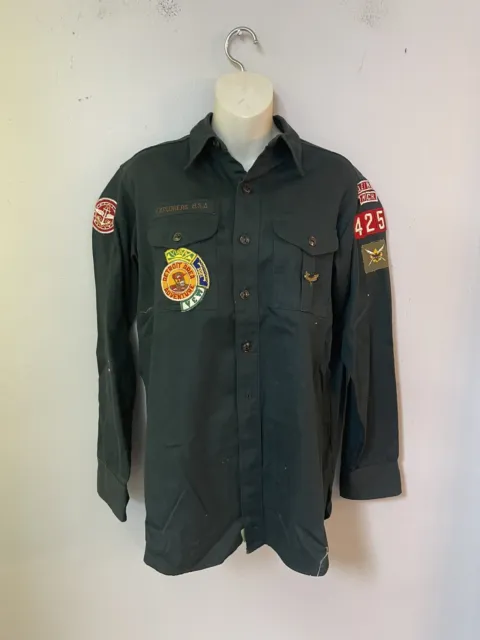 1950's BSA Boy Scouts Official Explorer Uniform Shirt with Extra Badges/ Pin