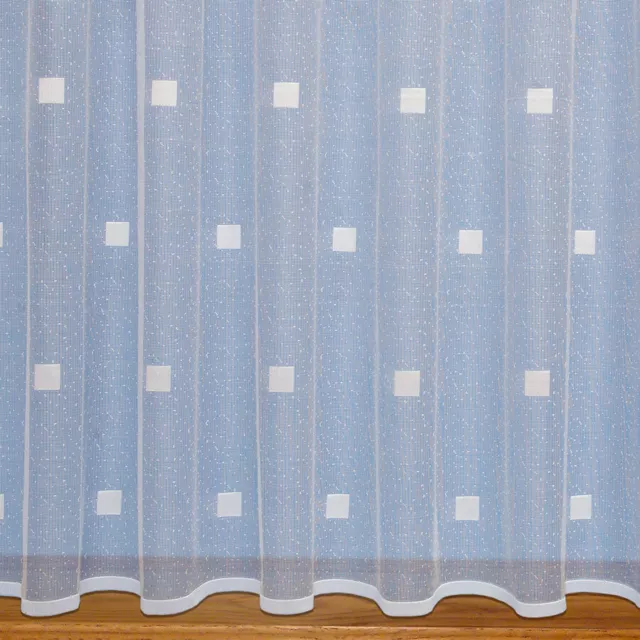 Squares Modern Net Curtain -  Net Curtains Sold In Set Widths