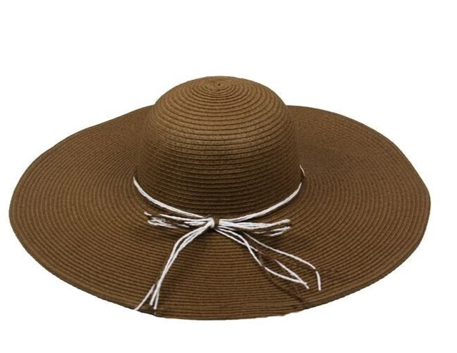 Womens Chocolate BROWN FLOPPY LARGE BRIM Summer HAT BEACH GARDENING