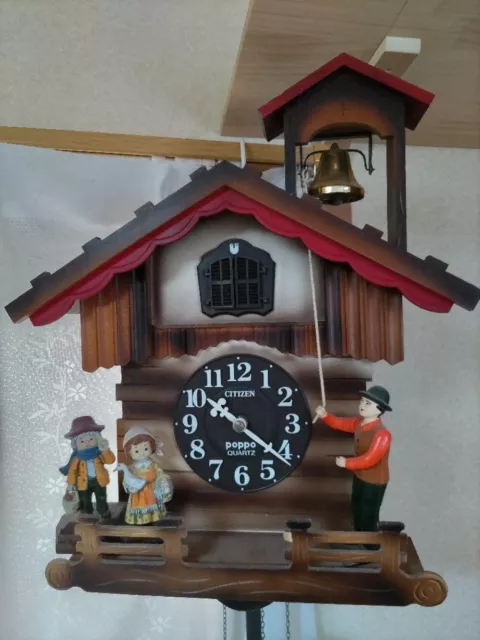 Vintage Citizen Poppo Cuckoo March Enhaus Fairy Tale House Multicolor Clock #P01